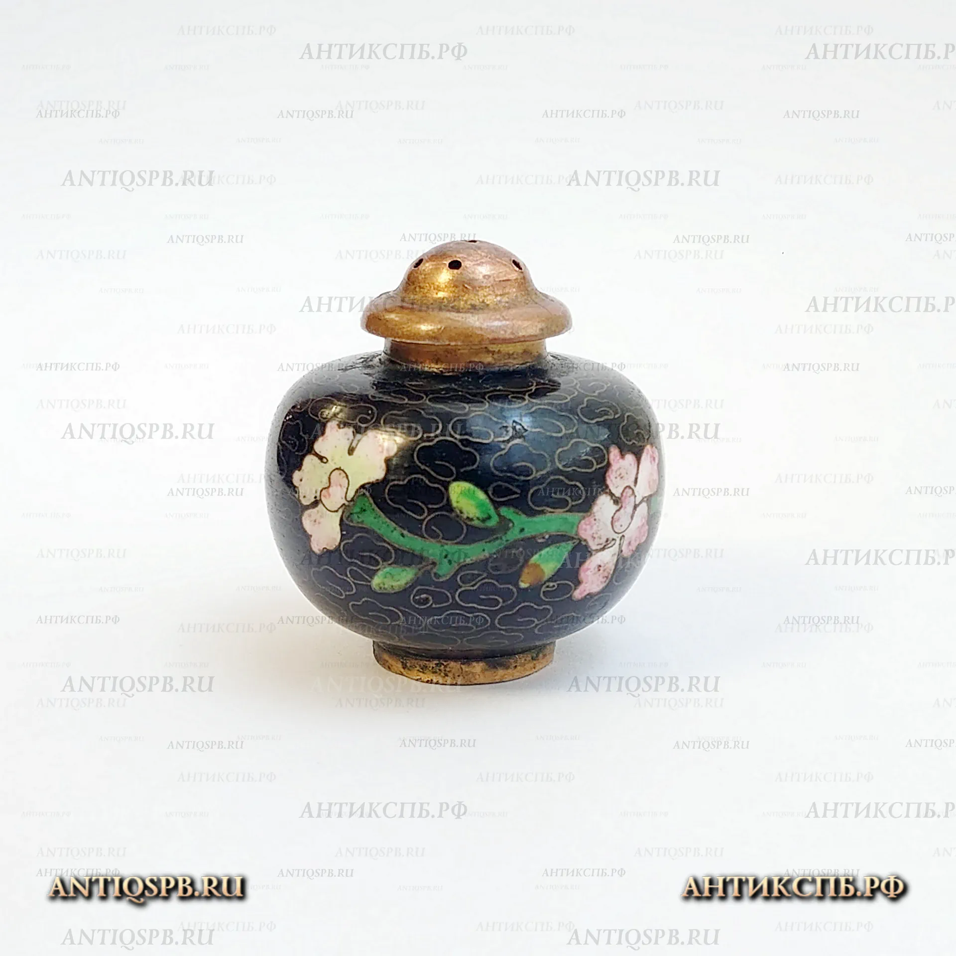 Солонка клуазоне "Цветок". Сер. ХХ века. Китай. №33821